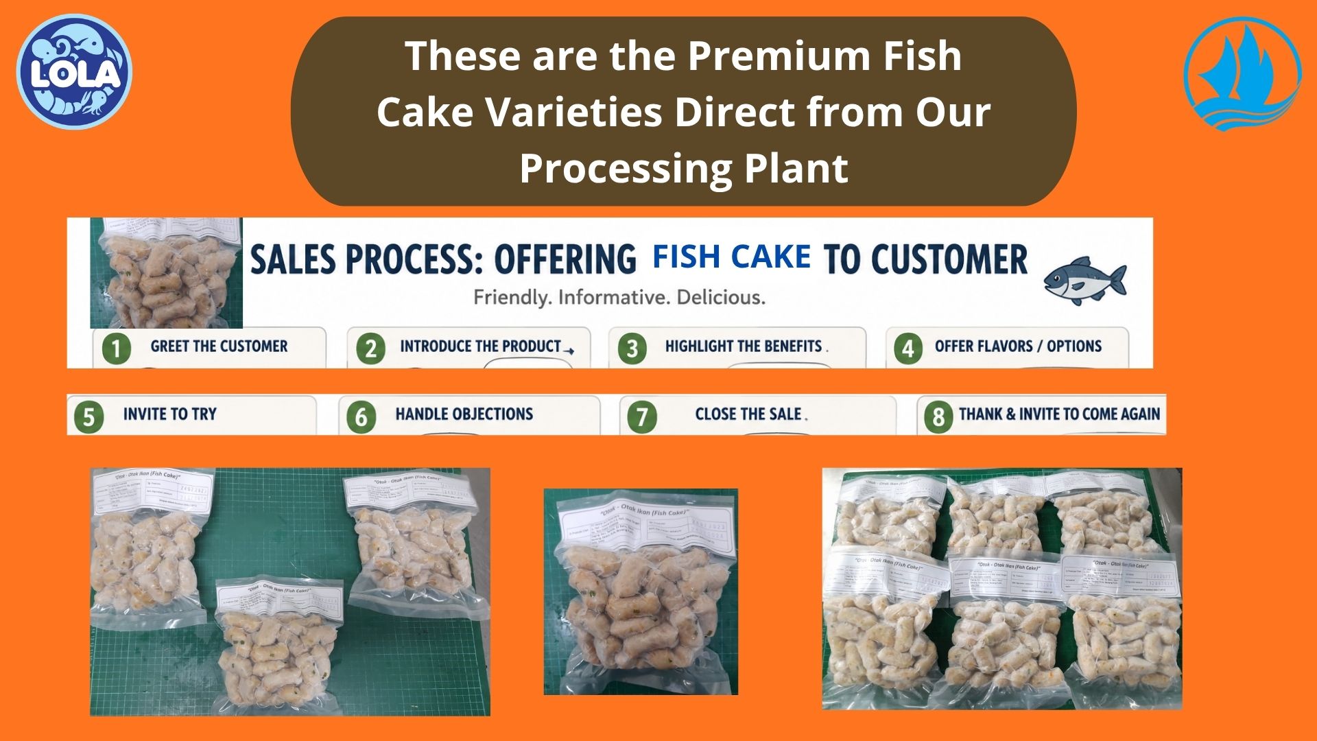  These are the Premium Fish Cake Varieties Direct from Our Processing Plant